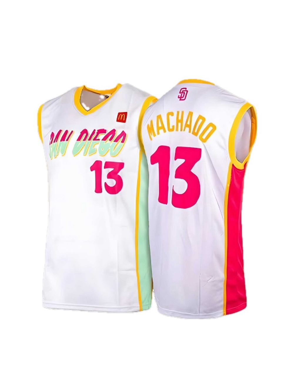 San Diego Padres Machado Neon City Connect Polyester Sleeveless Tank Top Jersey